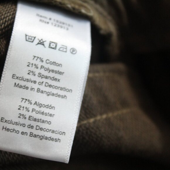 Jacks New York Men Brown Chino Pants Casaul Straight Size 38X32 - Picture 7 of 10